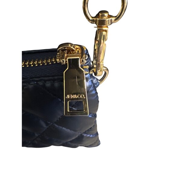 Jen & Co Quilted Navy Crossbody Purse With Adjustable Strap & Gold Hardware Comp - Picture 3 of 5